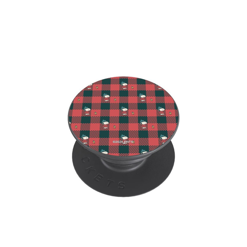  PopGrip Peanuts Red Tartan Pattern