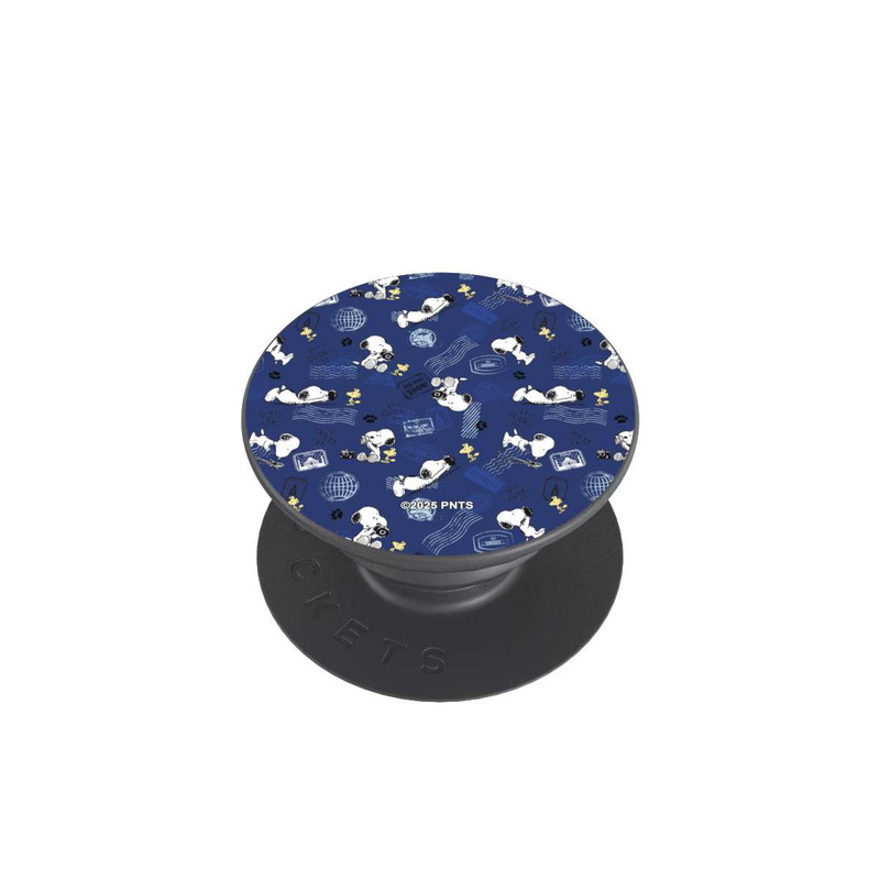  PopGrip Peanuts Travel Stamps Pattern Blue