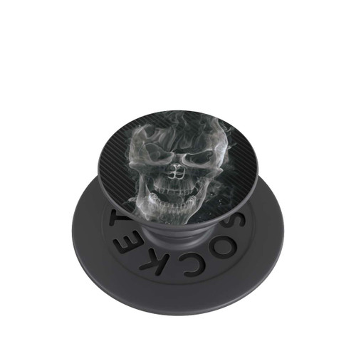  PopGrip rauchender Totenkopf Carbon