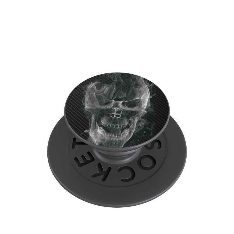  PopGrip rauchender Totenkopf Carbon