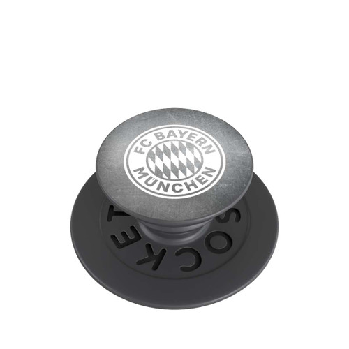  PopGrip Klassisches FCB Logo Klein - Weiß auf Metalllook