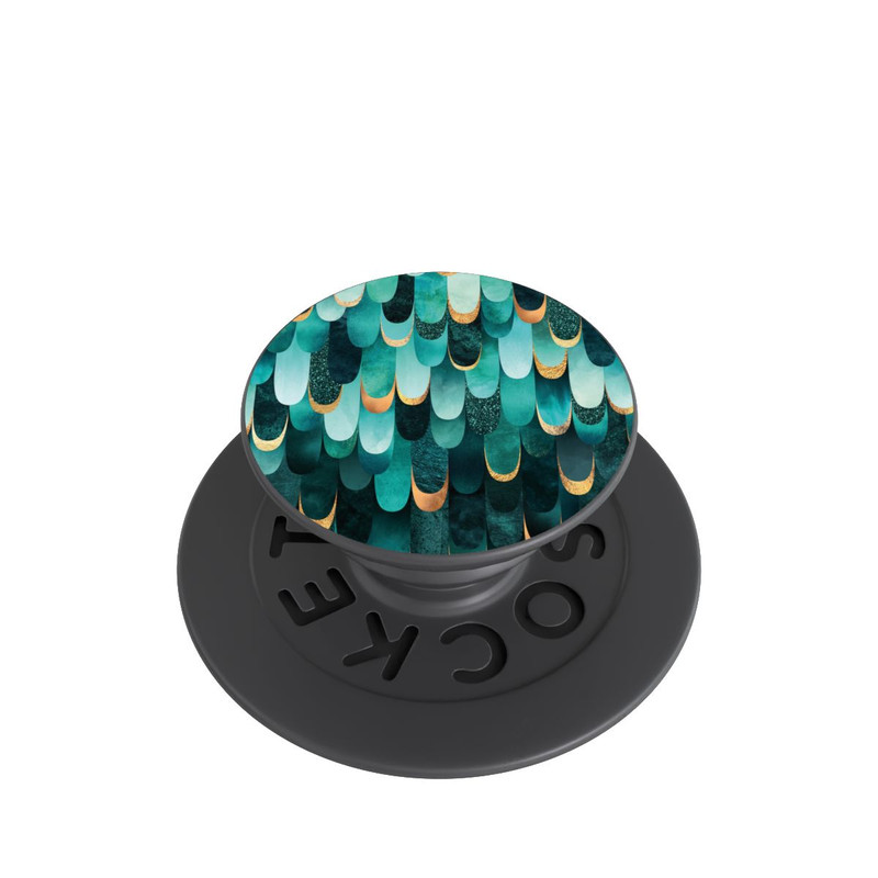  PopGrip Imprimé or turquoise à plumes