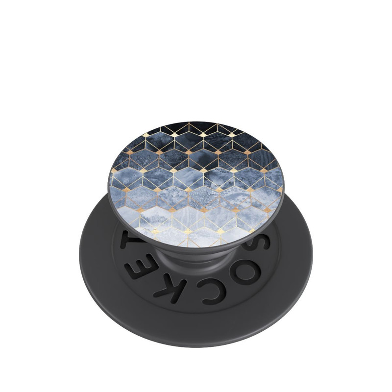  PopGrip Impression Or Hexagones Bleus Et Diamants
