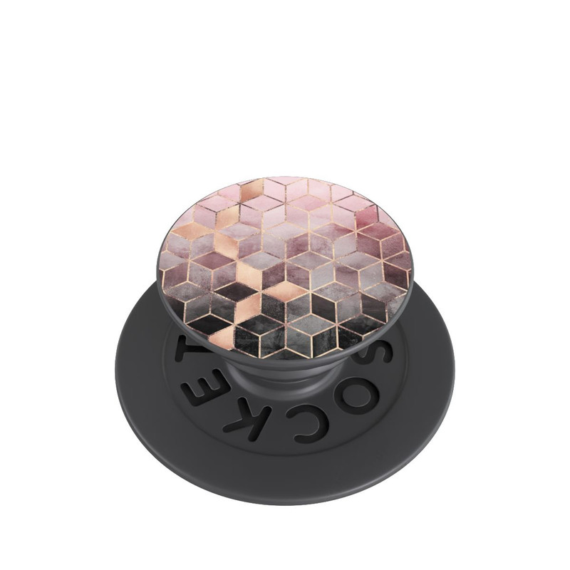  PopGrip Imprimé Cubes Dégradés Gris Rose