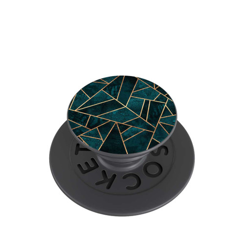  PopGrip Tief Blaugrün Stein Gold Druck