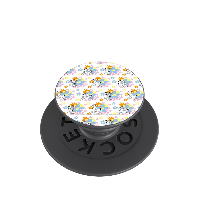  PopGrip Idéfix sur fleurs colorées