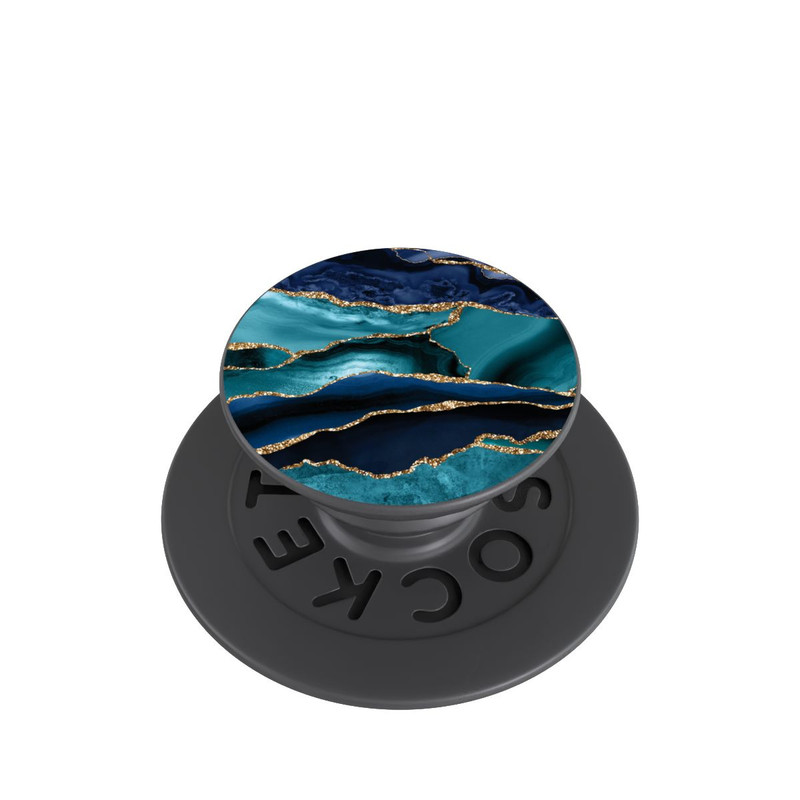  PopGrip Aspect pailleté doré marbré bleu foncé et bleu clair