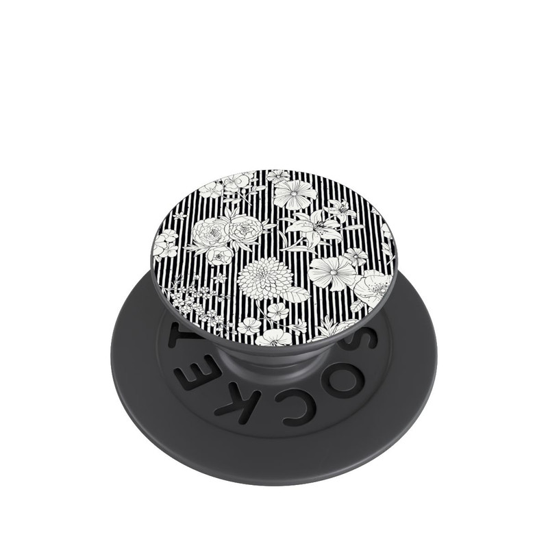  PopGrip Fleurs et rayures noir et blanc