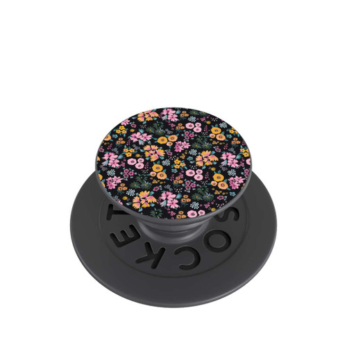  PopGrip Kleine bunte Blumen Schwarz 2