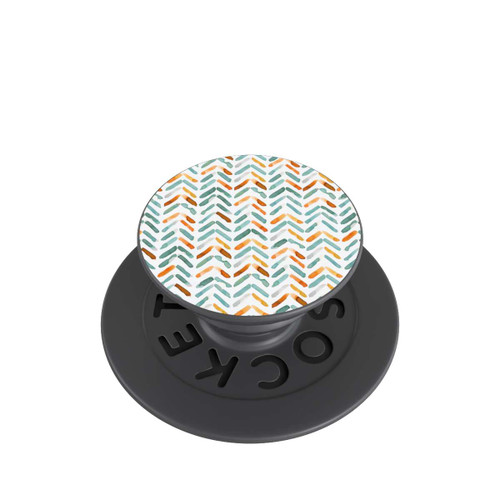  PopGrip Elegantes Herbstchevron Blau Orange