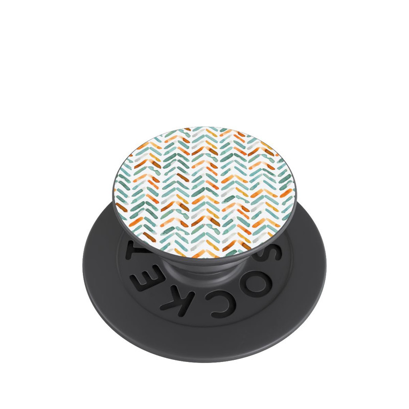  PopGrip Elegantes Herbstchevron Blau Orange