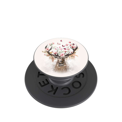  PopGrip Hirsch Blumen Geweih
