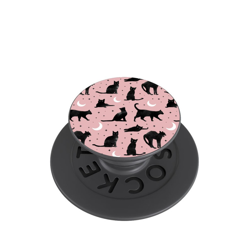  PopGrip Lune & Chats Fond Rose
