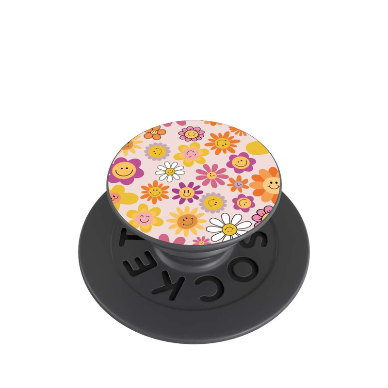  PopGrip Smiles Pink Flowers