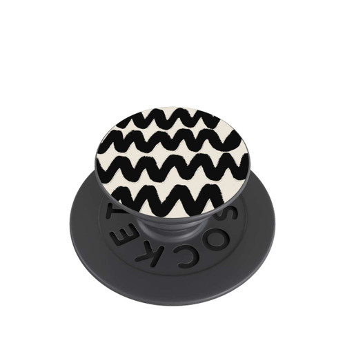  PopGrip Schwarzes Wellenmuster