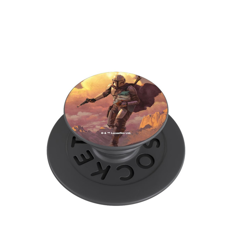 PopGrip Les nuages ​​du coucher du soleil Mandalorien et Grogu