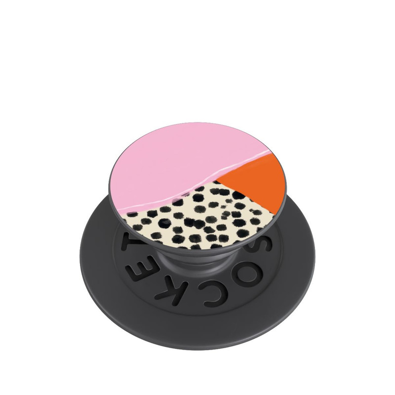  PopGrip Pink and Orange Modern Art with Dots