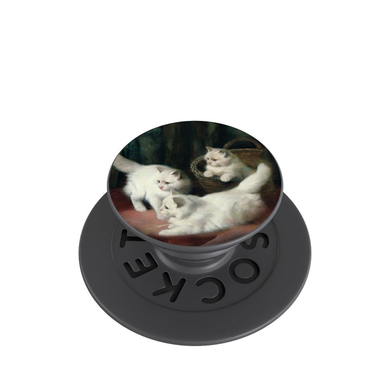  PopGrip Three White Angora Kittens