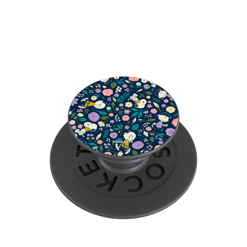  PopGrip Peanuts Dark Flower Pattern
