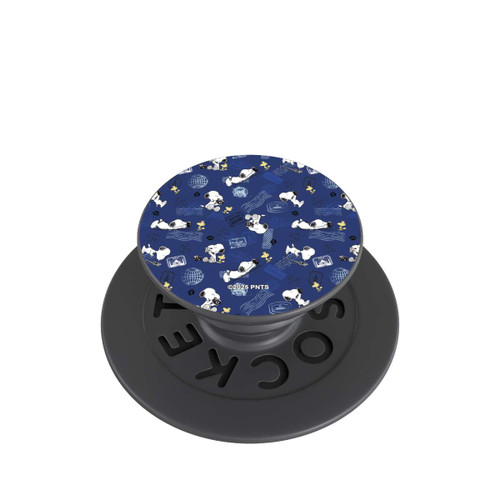  PopGrip Peanuts Travel Stamps Pattern Blue