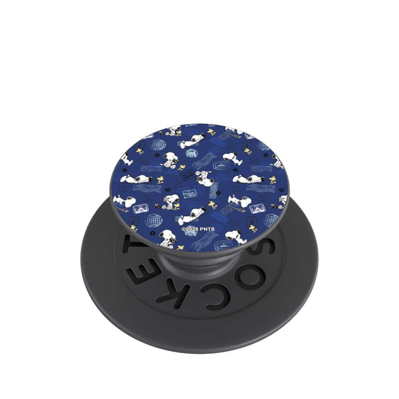  PopGrip Peanuts Travel Stamps Pattern Blue