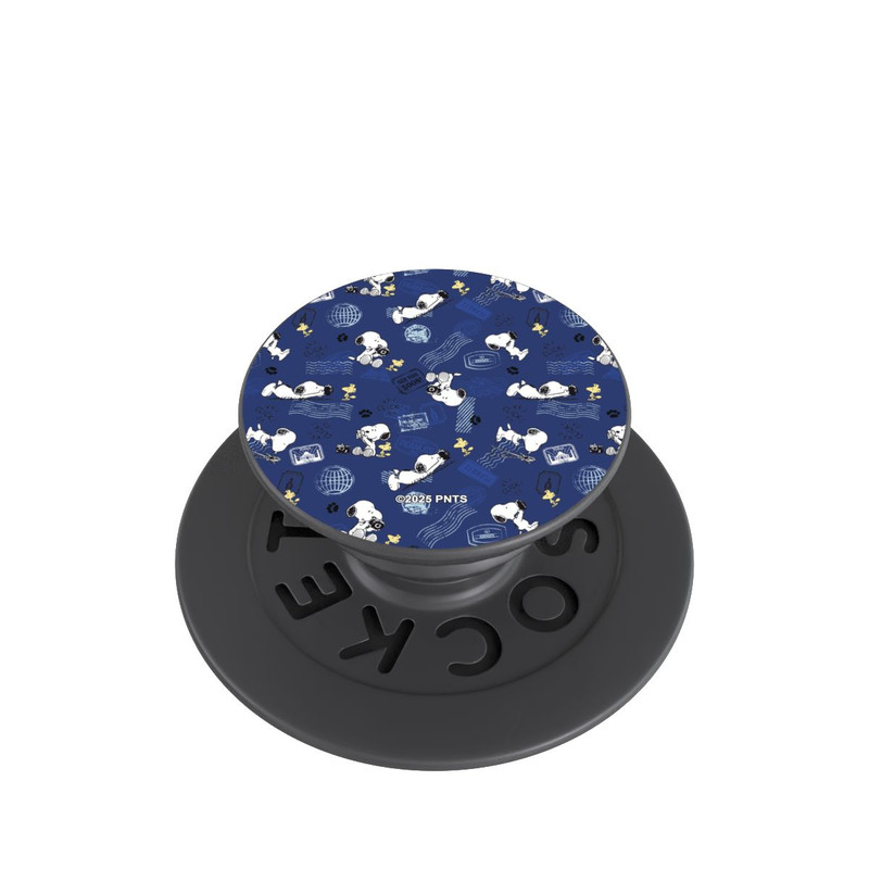  PopGrip Peanuts Travel Stamps Pattern Blue
